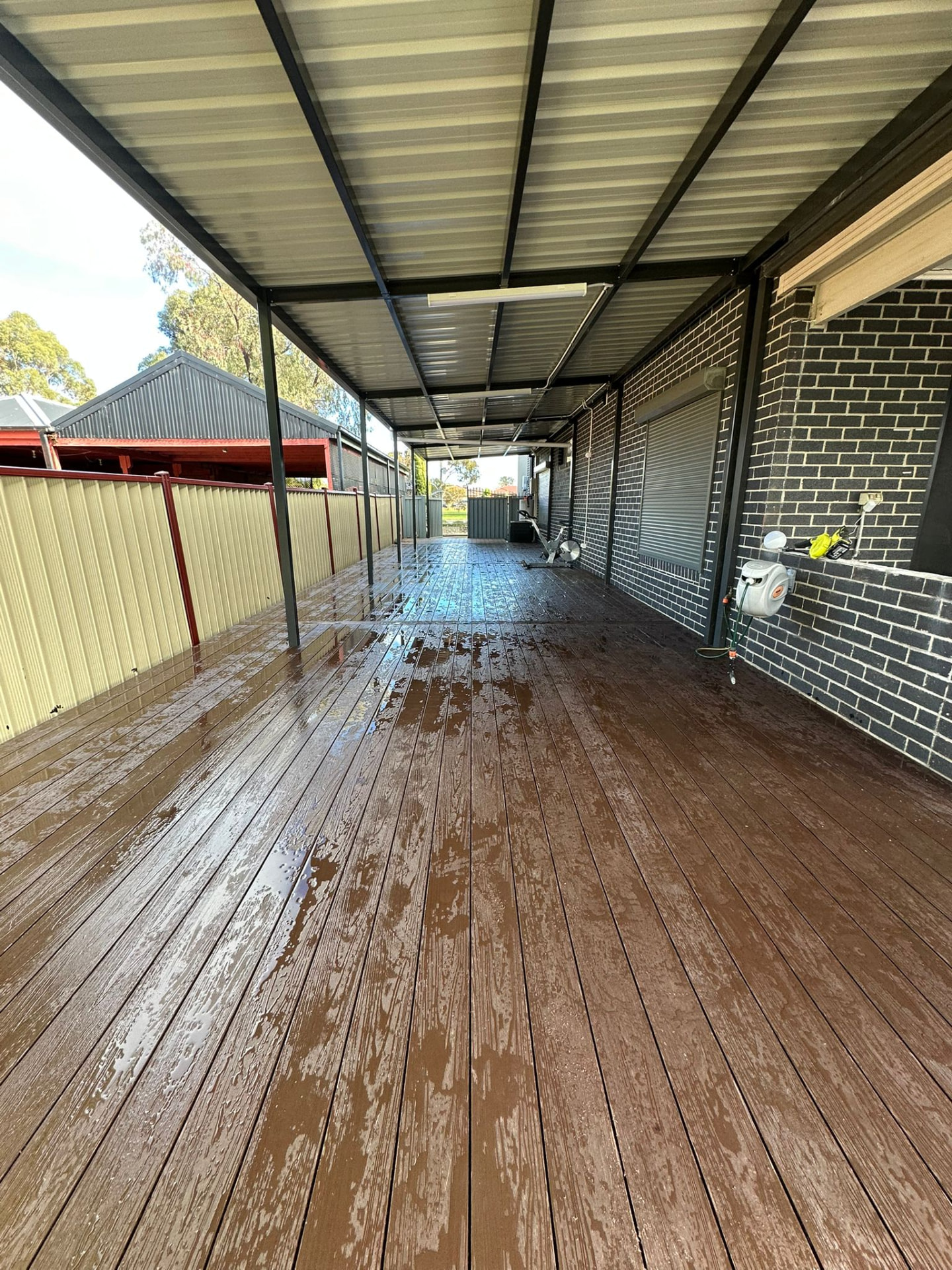 After: Side carport to decked walkway