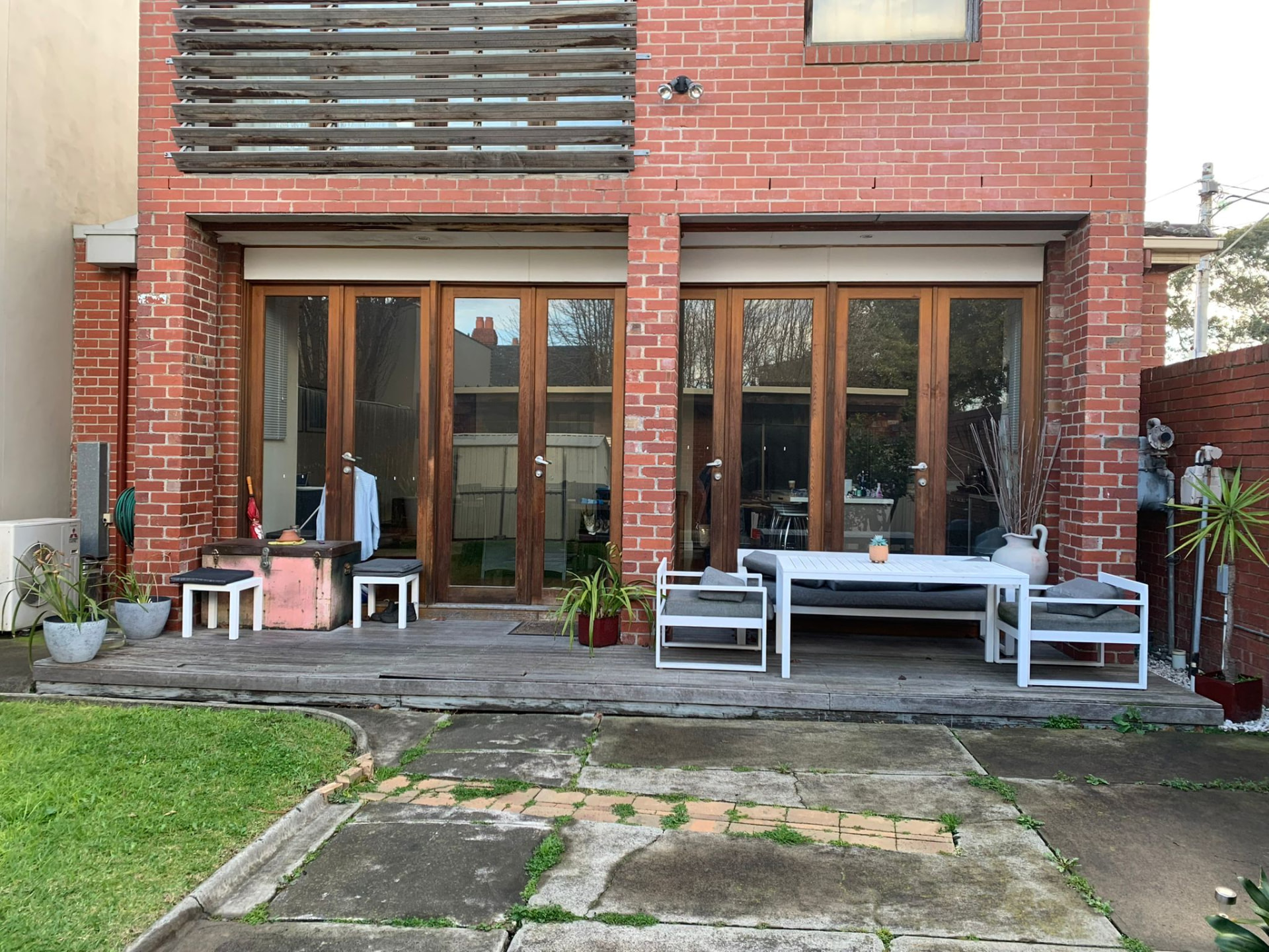 Before: Rear courtyard deck rebuild
